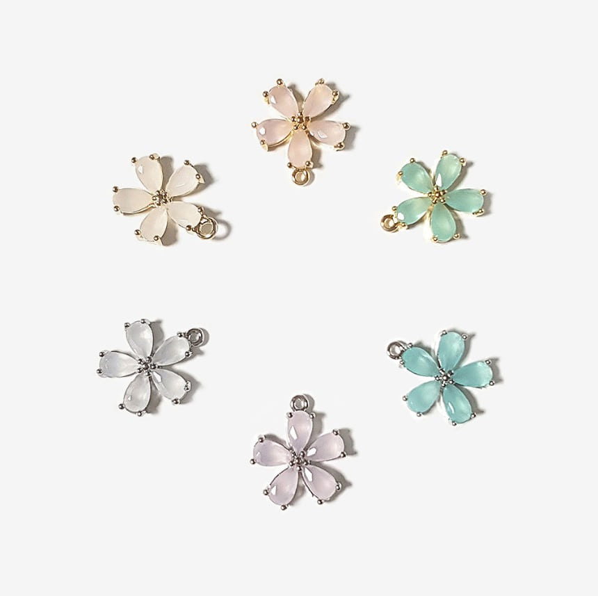 다섯꽃잎펜던트 귀걸이 목걸이 재료